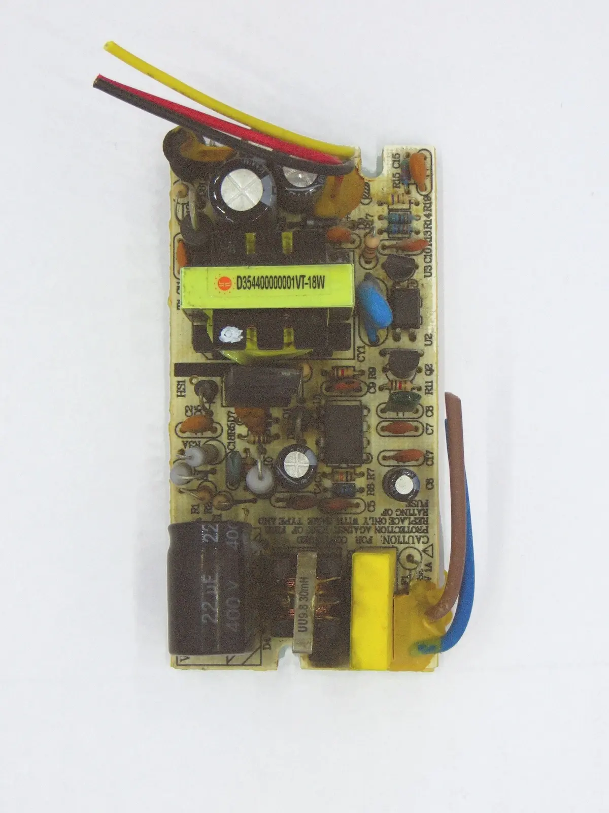 PCB with labeled parts